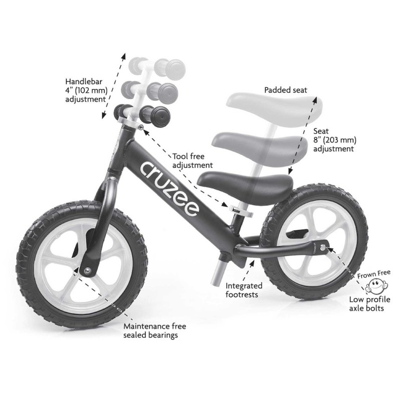 CRUZEE PURPLE - WITH BLACK WHEELS - ULTRALIGHT 2 KG