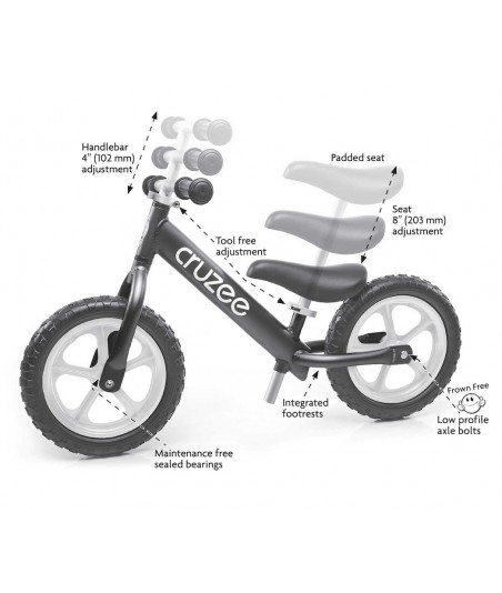 CRUZEE PURPLE - WITH BLACK WHEELS - ULTRALIGHT 2 KG