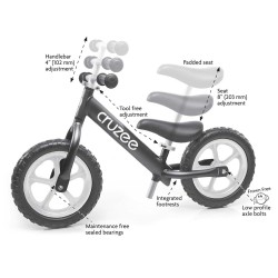 CRUZEE ORANGE - WITH BLACK WHEELS - ULTRALIGHT 2 KG