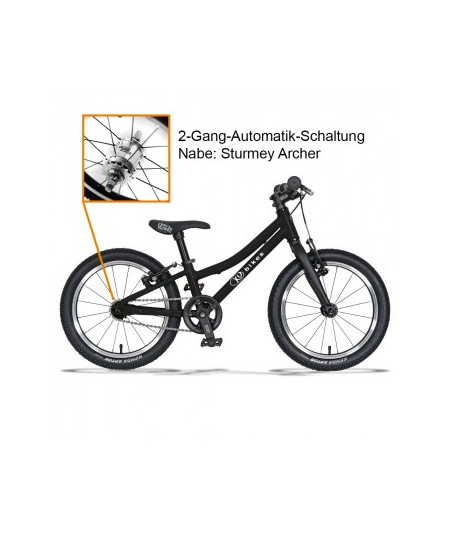 Detský bicykel KUBIKES 16S MTB 2-Gang - BLACK