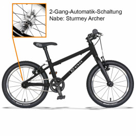 DEMO - Detský bicykel KUBIKES 16L MTB 2-Gang - BLACK
