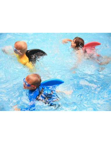 Swimfin Purple – žraločia plutva na chrbát pre učenie plávania (od 18 mesiacov)